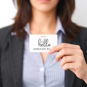 Monogrammed Hello Name ID Badge