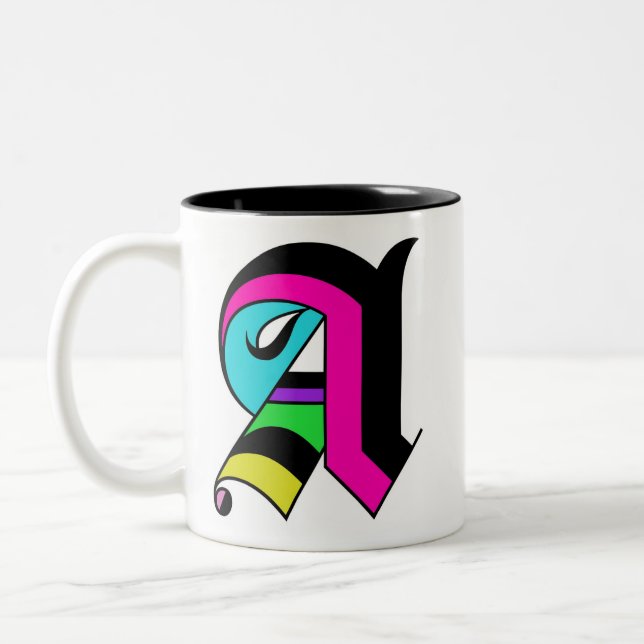 Monogrammed Initial A Mug (Left)