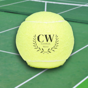 Monogrammed Initial Custom Minimalist Tennis Ball 