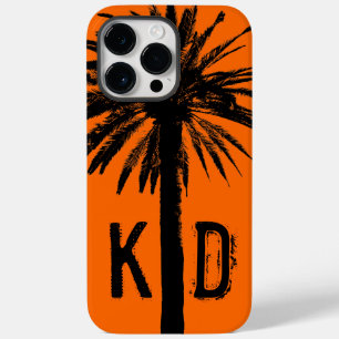 Monogrammed iPhone case with palm tree design