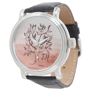 Monogrammed Japandi style personalised watch