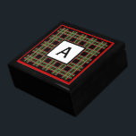 Monogrammed Keepsake Box<br><div class="desc">A plaid pattern and monogram letter give this wooden box retro style. Use this monogrammed box as a jewellery box, trinket box, gift box, gift, keepsake box, decor, art, Christmas box, etc... .Personalise this box by changing the monogram letter to suit your needs. This monogrammed box is great for men...</div>