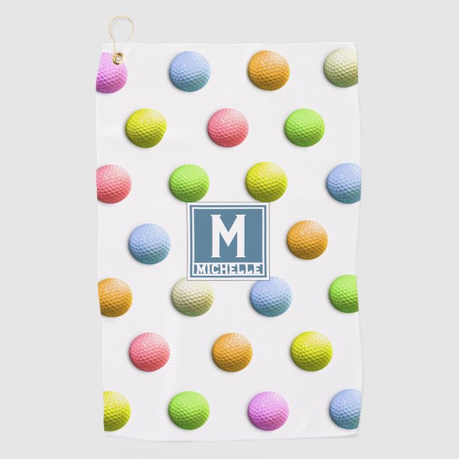 Monogrammed Ladies Golf Gifts Golf Towel (Front)