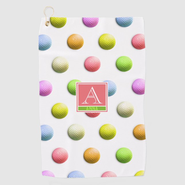 Monogrammed Ladies Golf Gifts Golf Towel (Front)