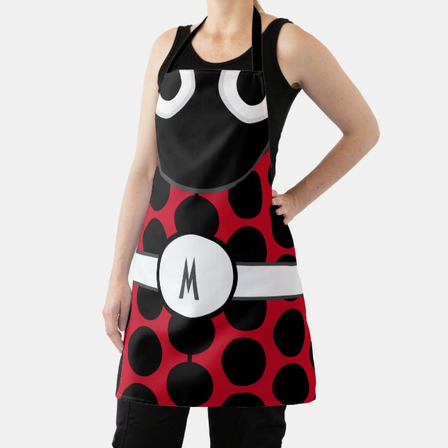 Monogrammed Ladybug Apron (Insitu)
