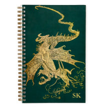 Monogrammed Lang Green Fairy Book Dotted Journal