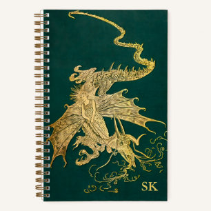 Monogrammed Lang Green Fairy Book Dotted Journal