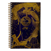 Monogrammed Lang Violet Fairy Book Dotted Journal
