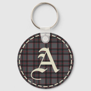 Monogrammed Letter A Keychain