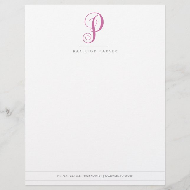 Monogrammed Letterhead | Monogram Shop (Front)