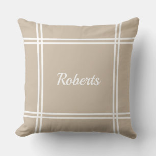 Monogrammed light brown Accent Pillow