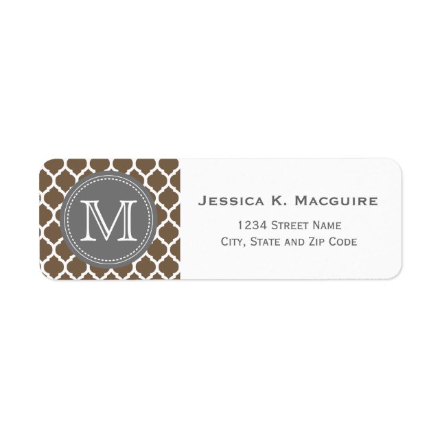 Monogrammed Light Brown & Grey (Front)