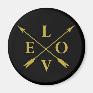 monogrammed love magnet