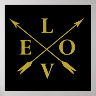 monogrammed love poster