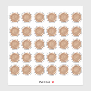 Monogrammed Lt Copper Faux Wax Seals