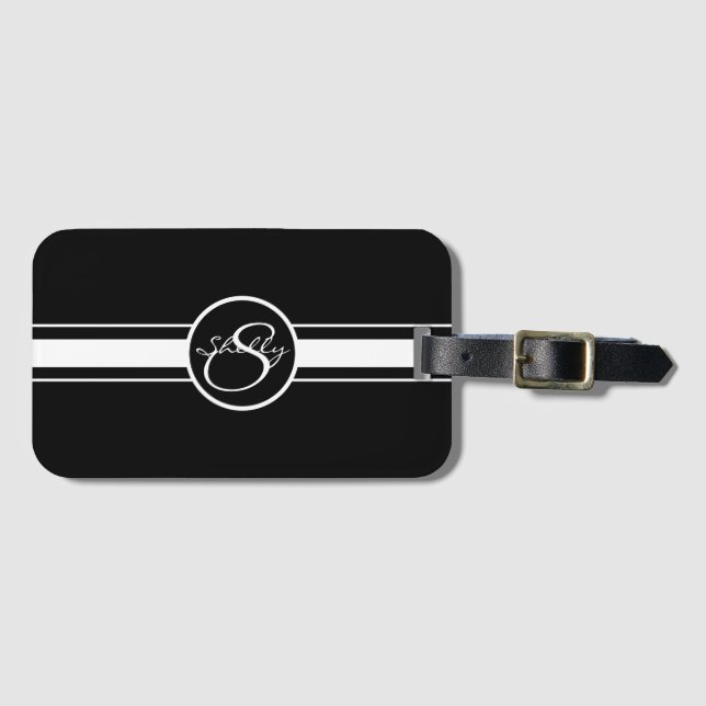 Monogrammed Luggage Tag (Front Horizontal)