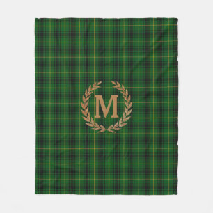 Monogrammed MacArthur Tartan Fleece Blanket