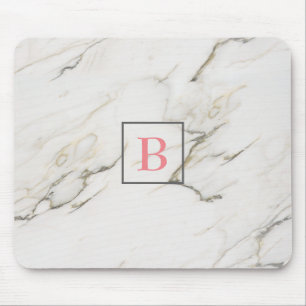 Monogrammed Marble Stone Mouse Mat