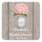 Monogrammed Mason Jar Pink Hydrangea Bridal Shower