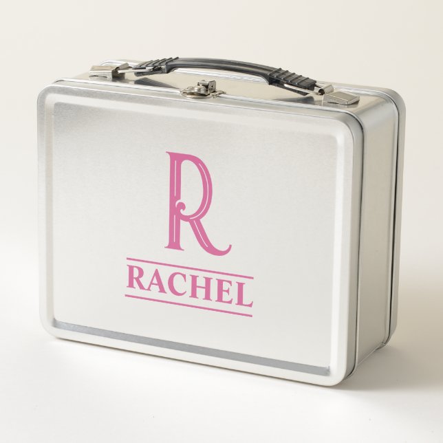 Monogrammed  metal lunch box (Front)