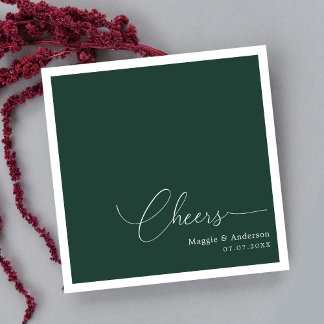 Monogrammed Minimalism: Cheers to the Happy Couple Napkin