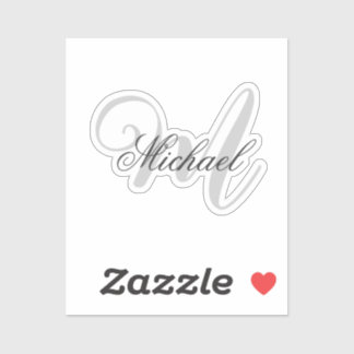 Monogrammed Minimalist Plain Modern