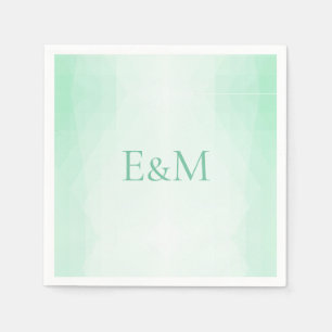 Monogrammed Mint Green Template Modern Elegant Napkin