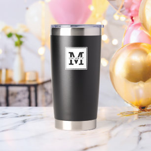 Monogrammed Modern and Minimalist Personalised Insulated Tumbler