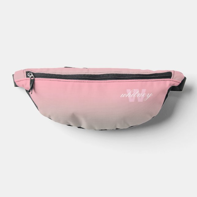Monogrammed Modern Chic Pastel Ombre Bum Bags (Lay Down)