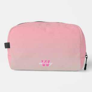 Monogrammed Modern Chic Pink Pastel Ombre Dopp Kit