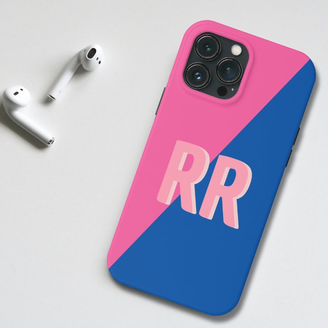 Monogrammed Modern Colourful Case-Mate iPhone Case (Creator Uploaded)