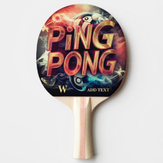 monogrammed modern colourful professional ping pong paddle