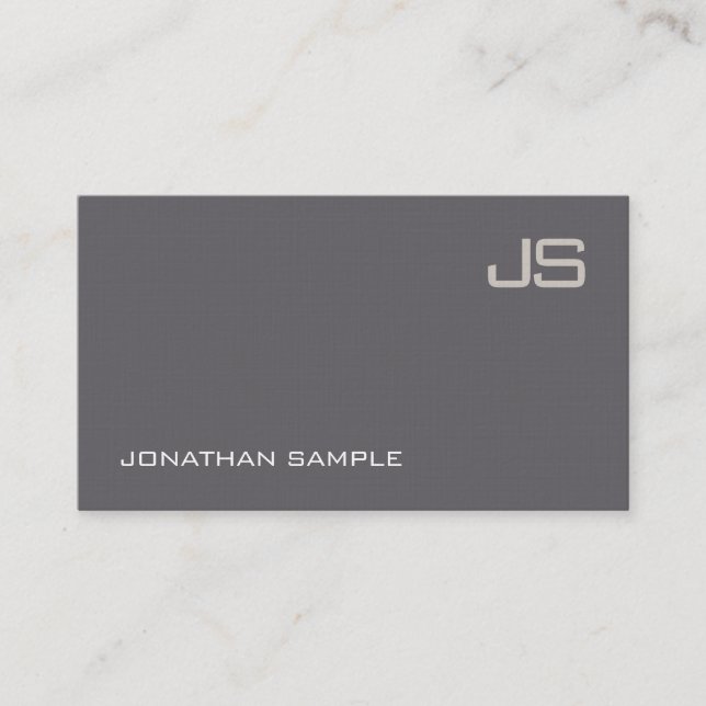 Monogrammed Modern Elegant Professional Template Business Card (Front)