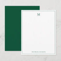 Monogrammed Modern Green Professional