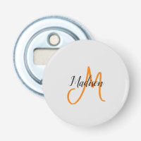 Monogrammed Modern Handwriting Name Initial