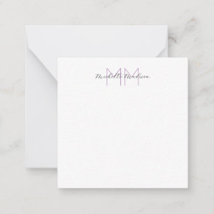 Monogrammed Modern Handwriting Name Initials Card