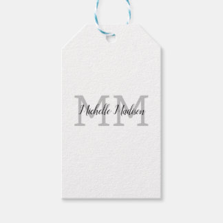 Monogrammed Modern Handwriting Name Initials Gift Tags