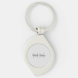 Monogrammed Modern Handwriting Name Initials Key Ring