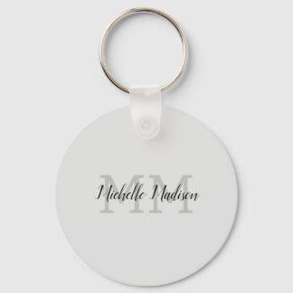 Monogrammed Modern Handwriting Name Initials Key Ring