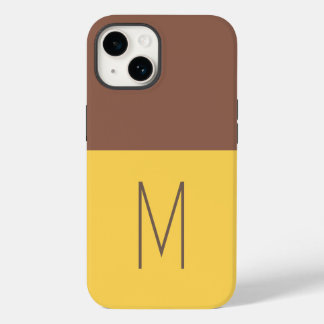 Monogrammed Modern Plain Initial Case-Mate iPhone 14 Case