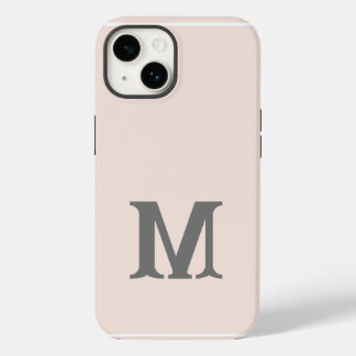 Monogrammed Modern Plain Initial Case-Mate iPhone 14 Case