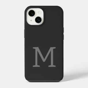 Monogrammed Modern Plain Initial iPhone 14 Case