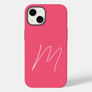 Monogrammed Modern Plain Initial Script Feminine Case-Mate iPhone 14 Case