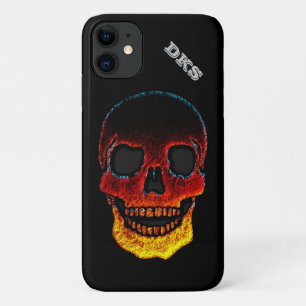 Monogrammed Molten Lava LOOK Skull iPhone 11 Case