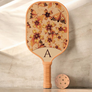 Monogrammed Moth Meadow Amber Pickleball Paddle