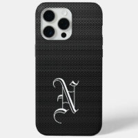 Monogrammed "N" Faux Carbon Fibre OtterBox
