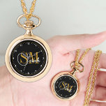 Monogrammed Name Necklace, Dark Elegant Signature Watch<br><div class="desc">Necklace Watch Gold / Silver: Create Your Own "Monogrammed" Name necklace watch & simply personalise for yourself,  your business or create cool gifts for family & friends for any occasion. Customise further by adding background colours.</div>
