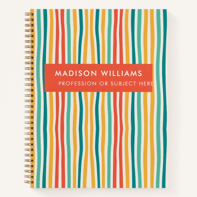 monogrammed,name, notebook (Front)