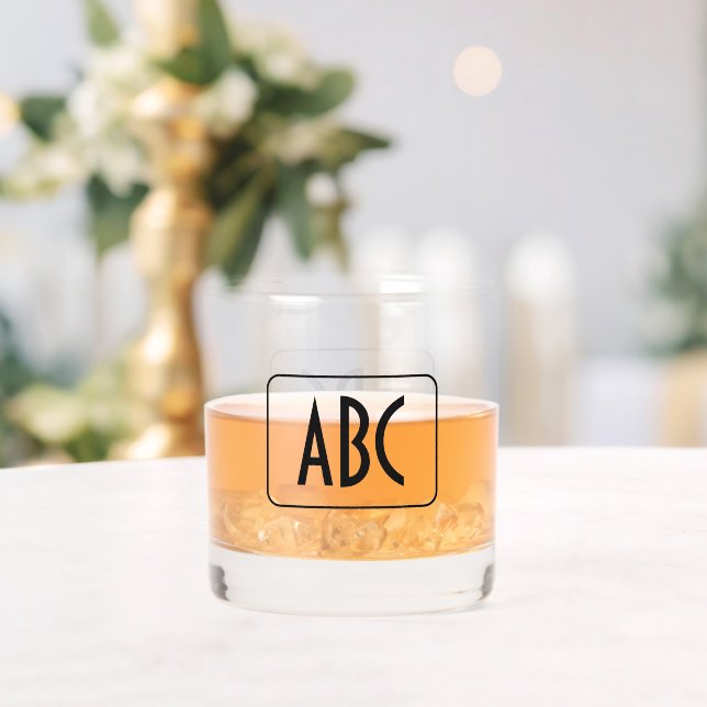 Monogrammed Name Personalised Whiskey Glass (Insitu (Wedding))