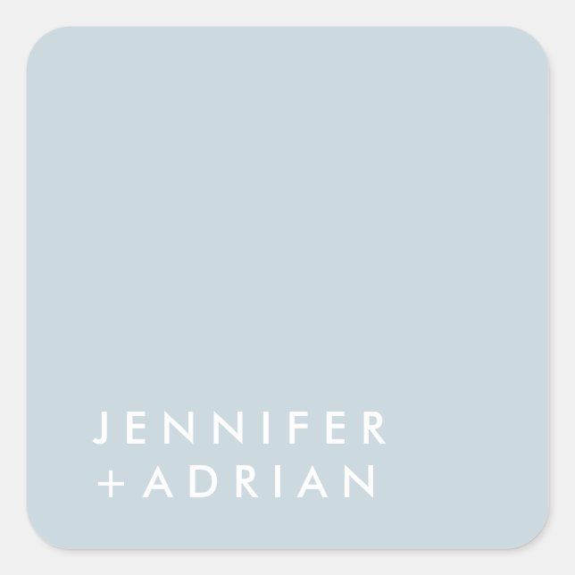 monogrammed,name, square sticker (Front)